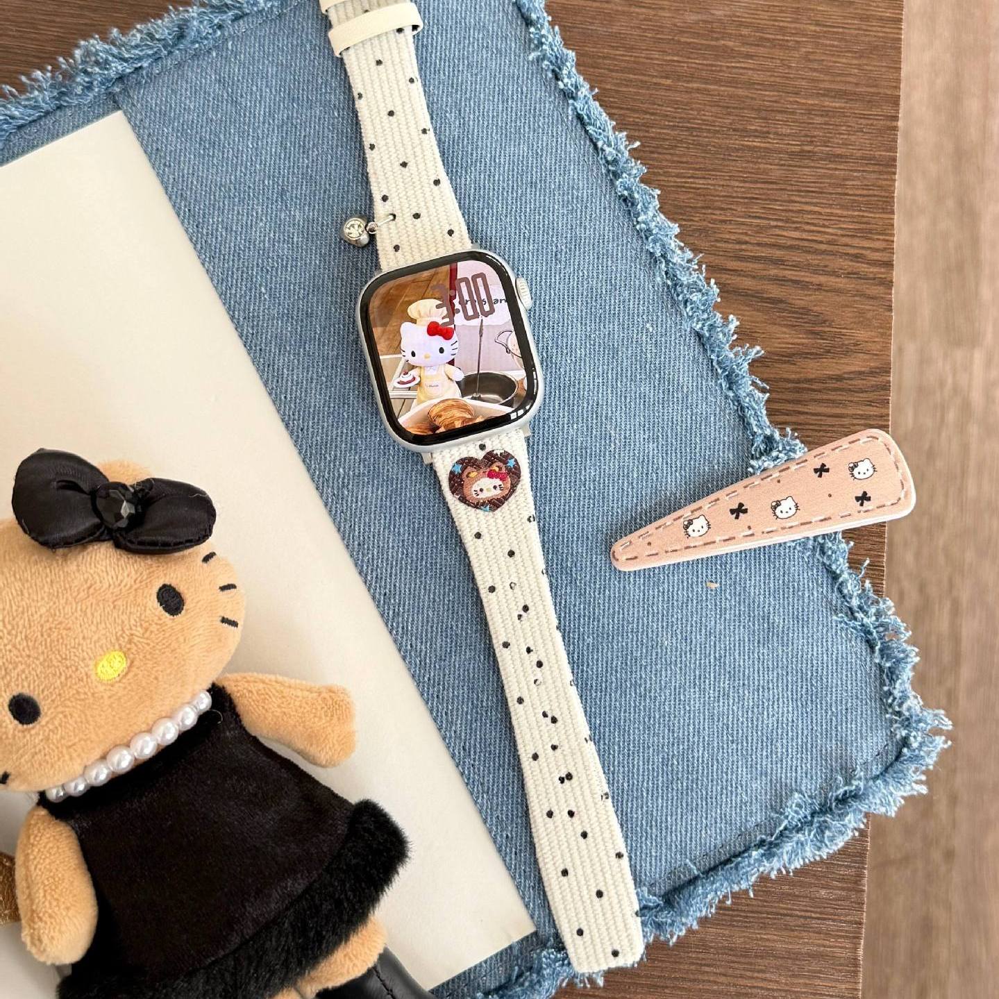 可爱kt猫小众创意苹果手表表带女