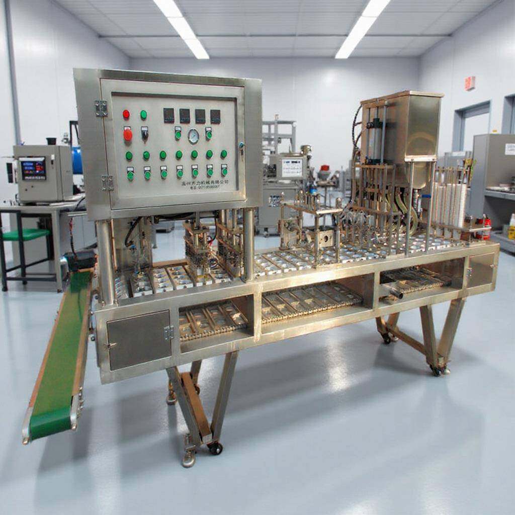 酸奶全自动灌装封口机杯装鲜奶灌装机纸塑杯巴氏奶封盖机