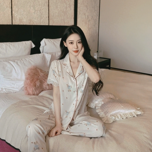 Ahri 2025纯欲高级感家居服 冰丝性感睡衣女夏季 新款