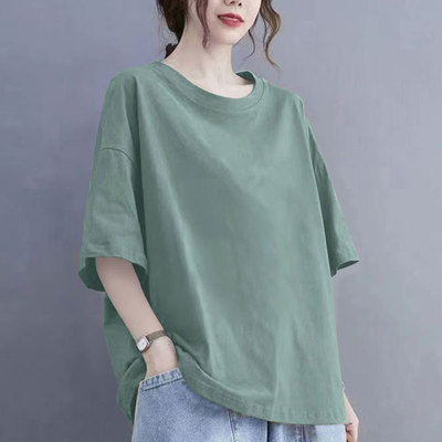 夏季时尚纯棉t恤女装短袖