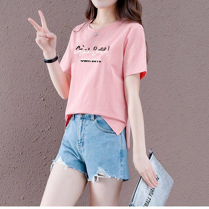 简约纯棉短袖t恤女夏季新款上衣