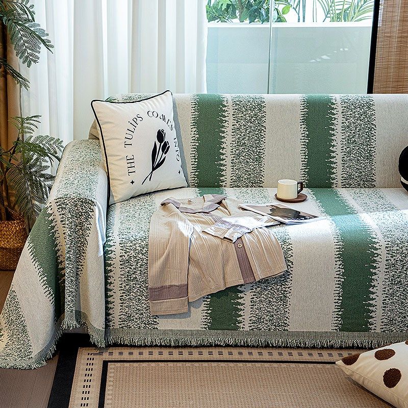 沙发盖布垫四季通用三座一贵妃沙发巾全盖包罩绿色防猫抓粘毛,居家布艺,沙发套,淘宝优惠券,粉丝福利购,淘宝优惠卷