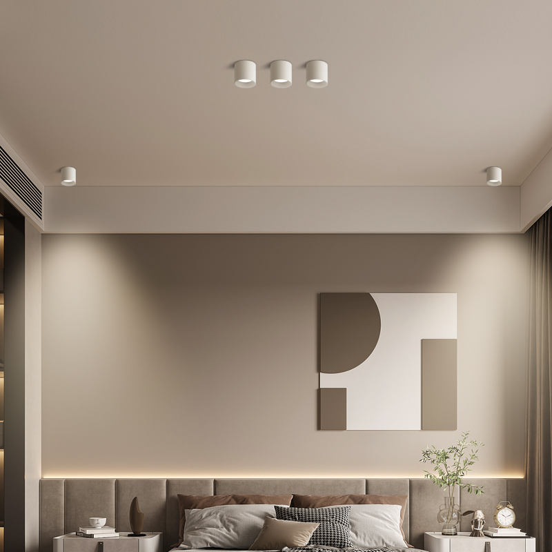 led明装筒灯寸5寸寸吸顶款圆筒灯深杯防眩筒射灯店铺商用无灯