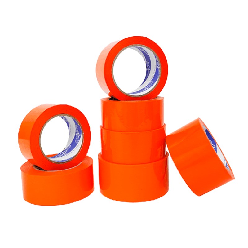 橙色封箱胶带彩色胶带宽.5/.8/5/cm打包封口胶布订做胶纸