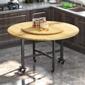 大圆桌圆形餐桌带转盘小户型饭桌酒店桌子