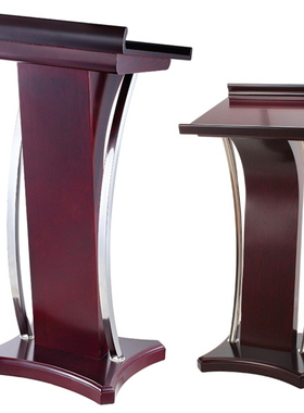 实木演讲台会议讲话发言台酒店会所接待迎宾台课室讲桌颁奖持台