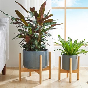 实木架桌面阳台十字窗台架飘窗沙发侧边省空间榉木盆架极窄