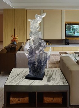 抽象太湖石树脂雕塑艺术品酒店别墅家居入户玄关门厅工厂