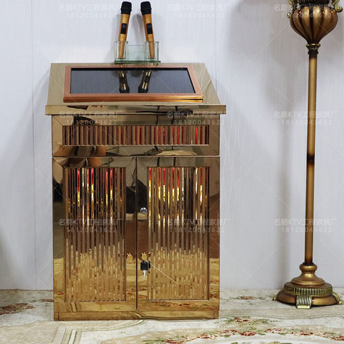 T点歌柜子斜面嵌入式功放柜点歌台足浴歌柜子定制包厢柜