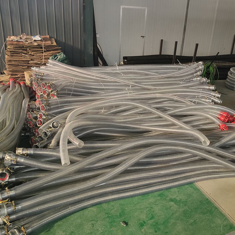 洒水车吸水管钢丝橡胶水管油罐车DN5抽水自吸管接头配件