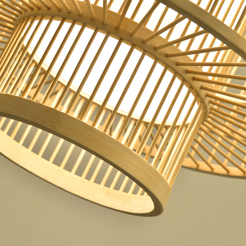 中式田园风格手工竹艺竹编吊灯现代家用民宿饭店火锅店藤艺灯