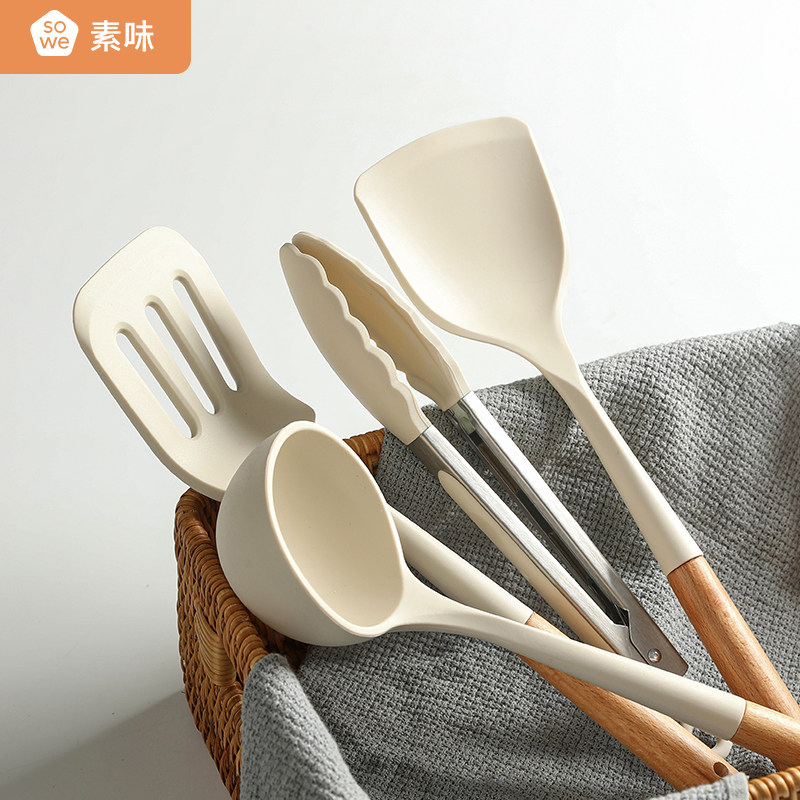 硅胶铲锅铲粘锅炒菜铲子汤勺漏铲家用食品级耐高温厨具装,厨房/烹饪用具,锅铲,淘宝优惠券,粉丝福利购,淘宝优惠卷