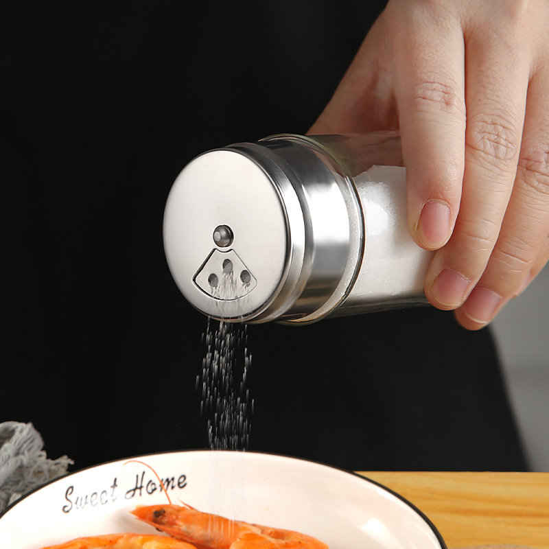 玻璃调料瓶胡椒盐粉n撒料瓶厨房家用调料盒套装调味瓶烧烤调料罐