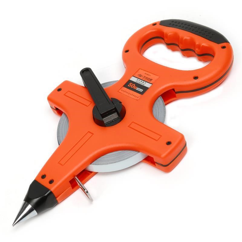 30米50米工程架式长钢t卷尺软尺布尺米尺钢卷尺皮尺拉尺卷尺尺摇