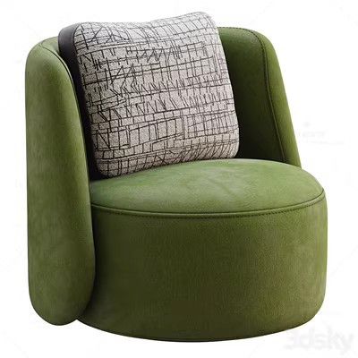 北欧轻奢布艺单人沙发椅设计师样板房客厅休闲椅酒店售楼处接待椅