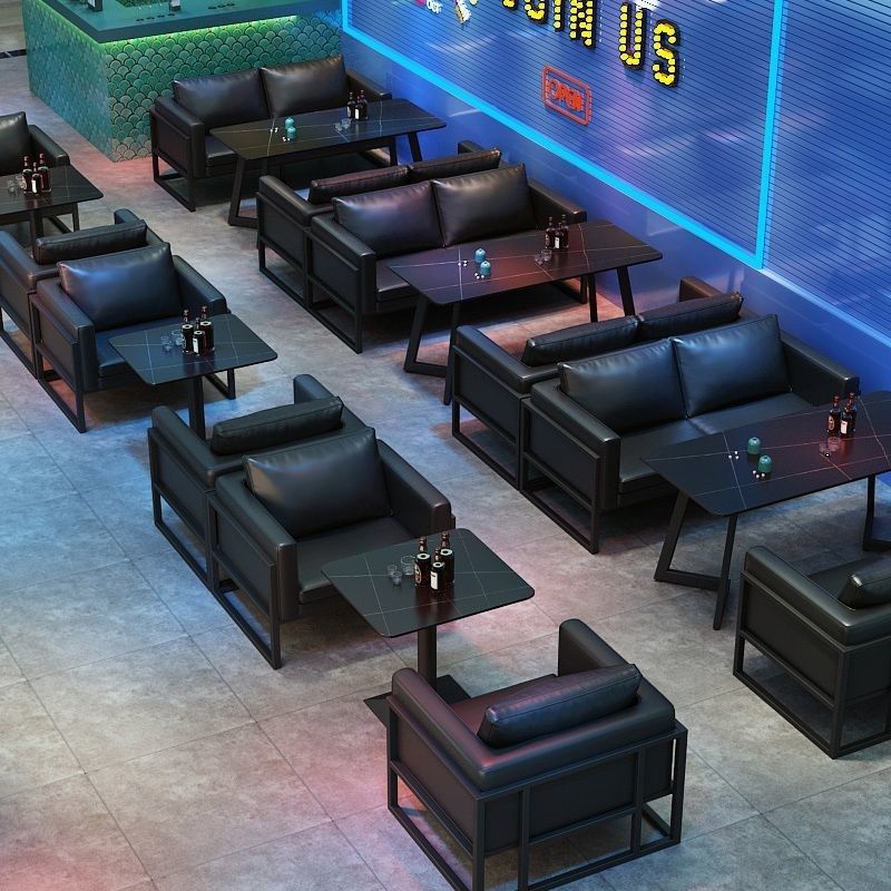 工业风酒吧卡座沙发咖啡店西餐厅音乐餐吧清吧休闲休息区桌椅组合