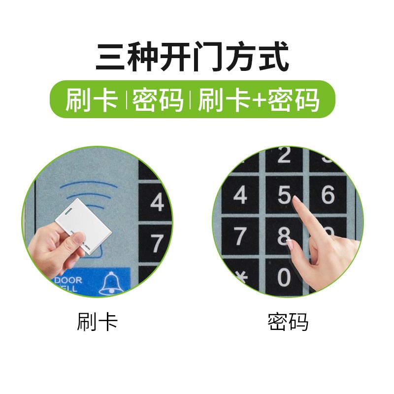 小区电子门禁系统套装玻璃门刷卡密码锁电磁锁磁力无线门禁一体机