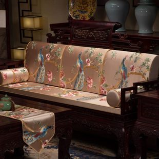 红木沙发座垫家用中国风客厅实木家具坐垫防滑海绵乳胶垫定做 中式