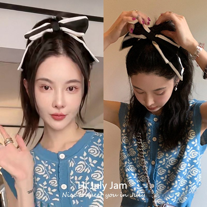 Mona张绮贤同款蝴蝶结扎头绳发饰