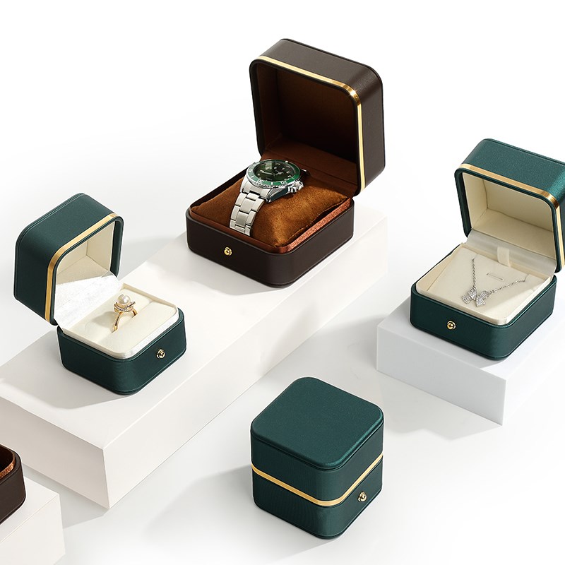 新款轻奢欧式戒指盒首饰盒婚礼珠宝店项链手链手镯包装盒礼物盒子