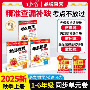 2025秋上册王朝霞考点梳理时习卷试卷小学三四五六年级一二人教版 检测卷查漏补缺考点不放过2024上 语文数学英语单元