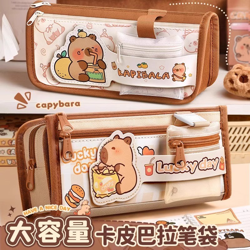 卡皮巴拉笔袋女孩小学生2025年爆款玩具女生文具盒大容量新款男孩