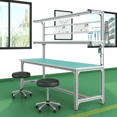 铝合金型材防静电工作台车间流水生产线检验操作台桌子定制