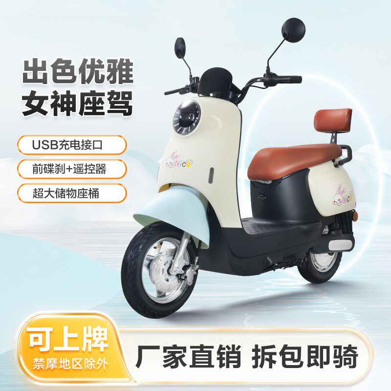 睫毛龟电动车车代步接送孩子电动摩车长跑王