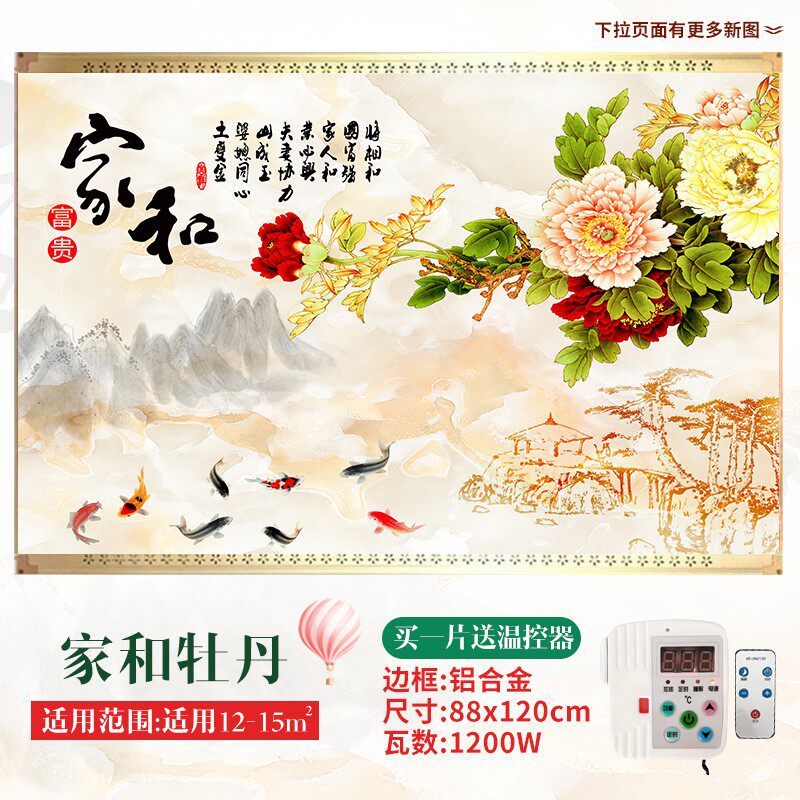 碳晶墙暖取暖器壁画电暖器家用节能壁挂式电暖画暖气片电热板