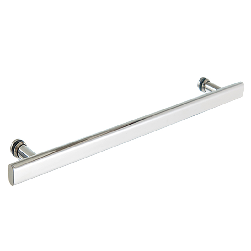 加厚304不锈钢淋浴房单面拉手玻璃移门横装方管把手机械设备扶手