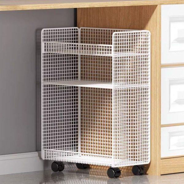 桌下小书架带轮书本收纳架书柜家用落地置物架移动书桌旁学生简易,收纳整理,书桌收纳置物架,淘宝优惠券,粉丝福利购,淘宝优惠卷