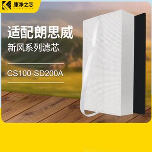 适配万科小区朗思威天花新风滤芯YG0904/CS100-SD200A过滤网高效