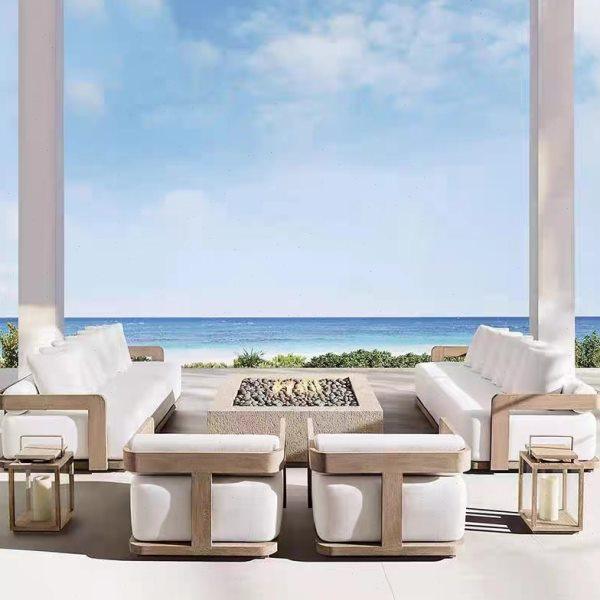 户外休闲柚木沙发组合别墅庭院露天阳台庭院花园室外防腐实木家具,住宅家具,户外沙发,淘宝优惠券,粉丝福利购,淘宝优惠卷