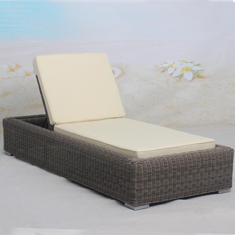 户外躺椅休闲庭院泳池藤编躺床室外沙滩椅露台花园懒人藤椅躺床