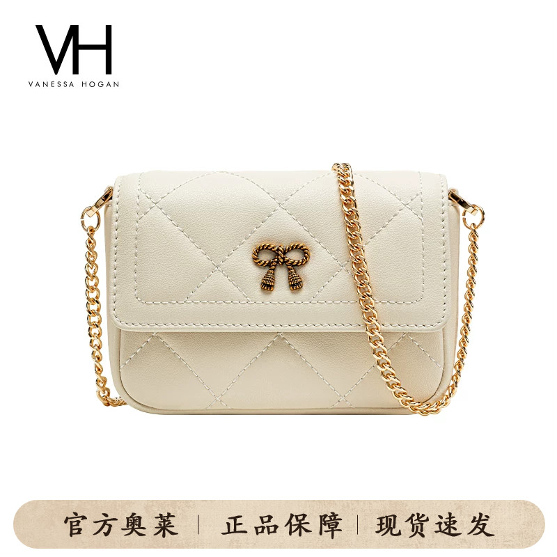 VH女包蝴蝶结菱格小包夏季百搭链条斜挎精致小包包mini手机小方包图片