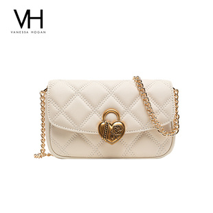 VH女包浪漫心动玫瑰锁斜挎包百搭精致链条包包潮流时尚菱格单肩包