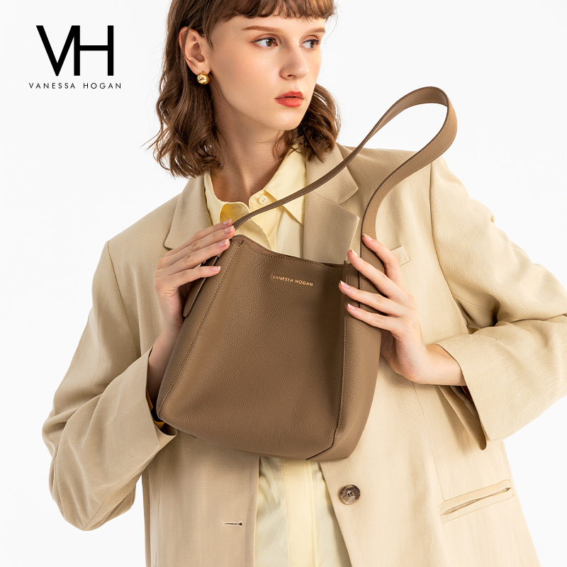 VH头层牛皮女包大容量包包手提包