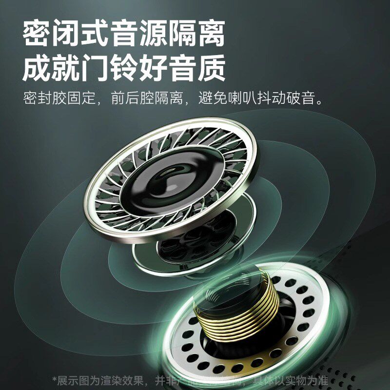 门铃按键响铃门玲免打一拖一拖二老呼叫器