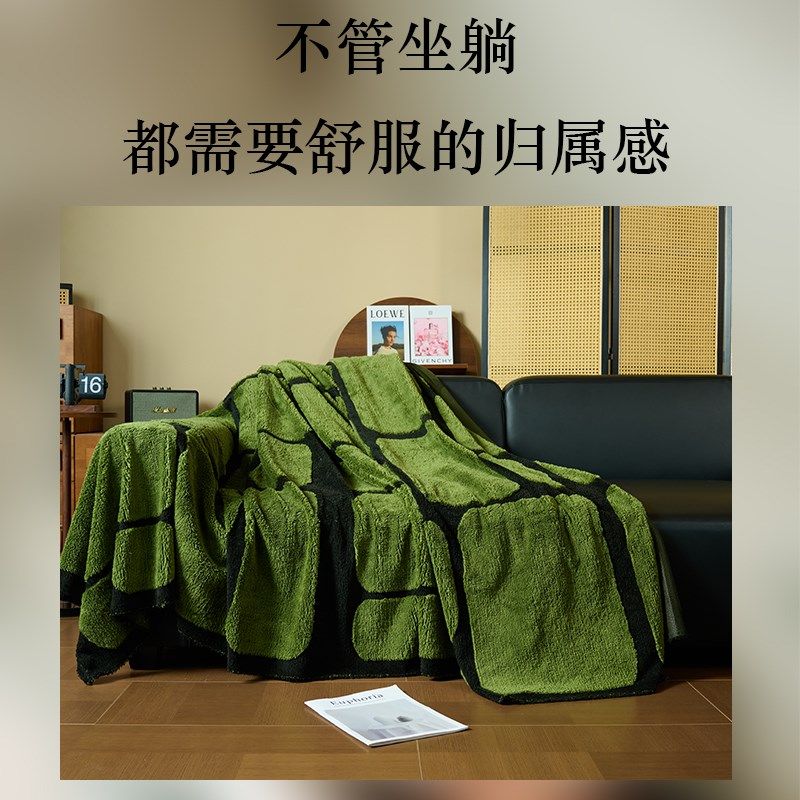 中古风沙发盖布舒棉绒一片式全盖沙发罩毯沙发巾沙发垫