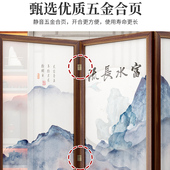 新入户屏风客厅玄关现代山水办公室面实木座屏