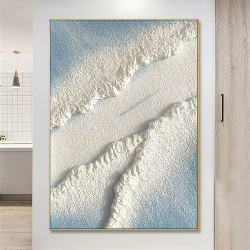 手绘油画抽象立体肌理画户立体玄关装饰画现代客厅背景墙大幅挂画图片