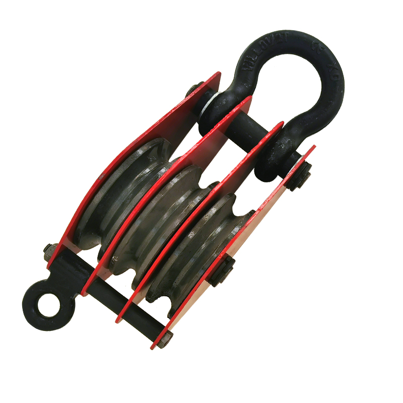 国标起重滑车吊钩吊环省力滑车1吨2吨3吨5吨多轮动滑轮组三轮滑车