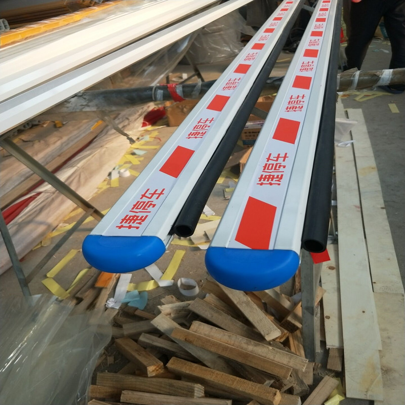 停车场小区门卫升降杆拦车杆停车杆*椭圆红白蓝白杆