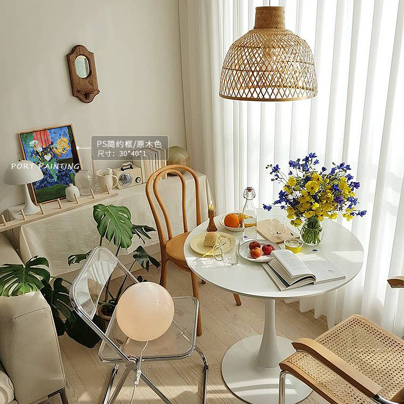 港画 印象派花卉手绘油画植物壁画客厅斗柜欧式复古花装饰画