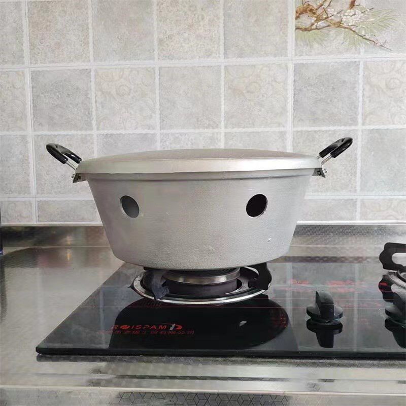 锅圈做烧饼用铝锅燃气锅魁炉老式纯铝锅圈烤炉烧烤饼锅盔烤