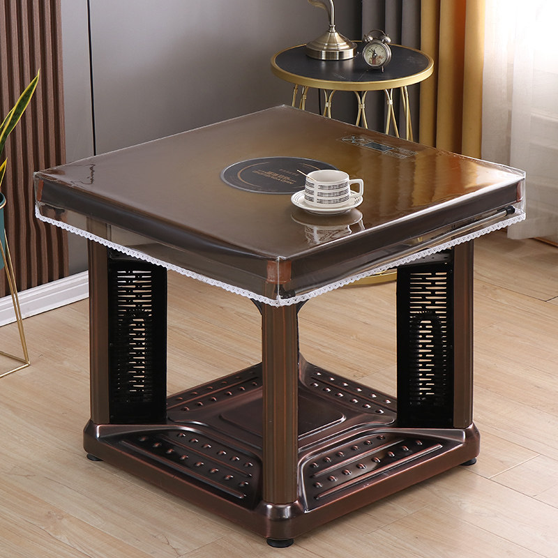 烤火桌子罩防水防油免洗防烫正方形茶几桌布取暖桌电炉皮垫