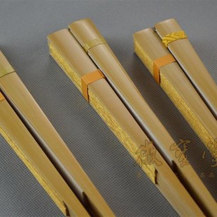 文玩折扇7寸寸9寸面泥金扇面 手工玉竹折扇苏工挑灯头溜肩扇子