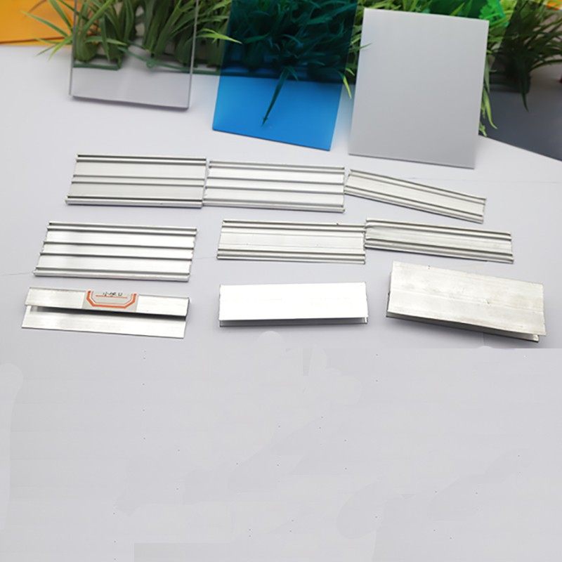 耐力板阳光板密封条专用铝压条 收口防水胶条雨棚