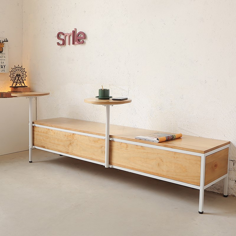 实木卡座餐桌靠墙咖啡桌边桌长椅奶茶店沙发凳软包卡座边几