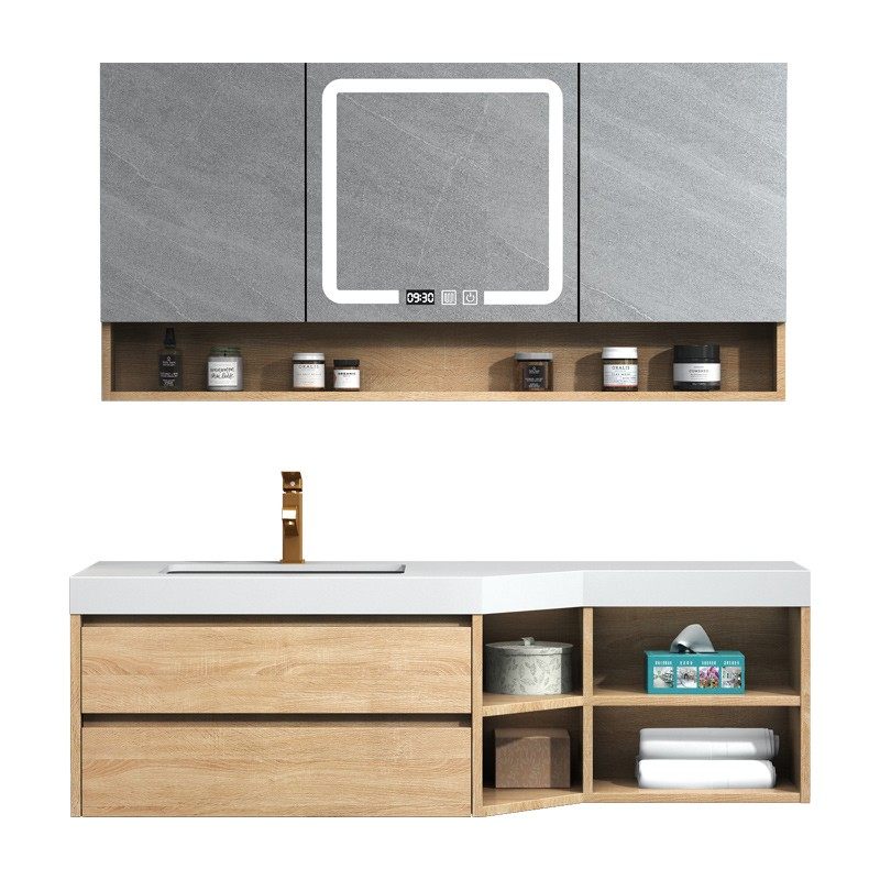 定制岩板浴室柜斜面切角窄长智能洗漱台洗手盆洗脸盆柜,家装主材,浴室柜组合,淘宝优惠券,粉丝福利购,淘宝优惠卷